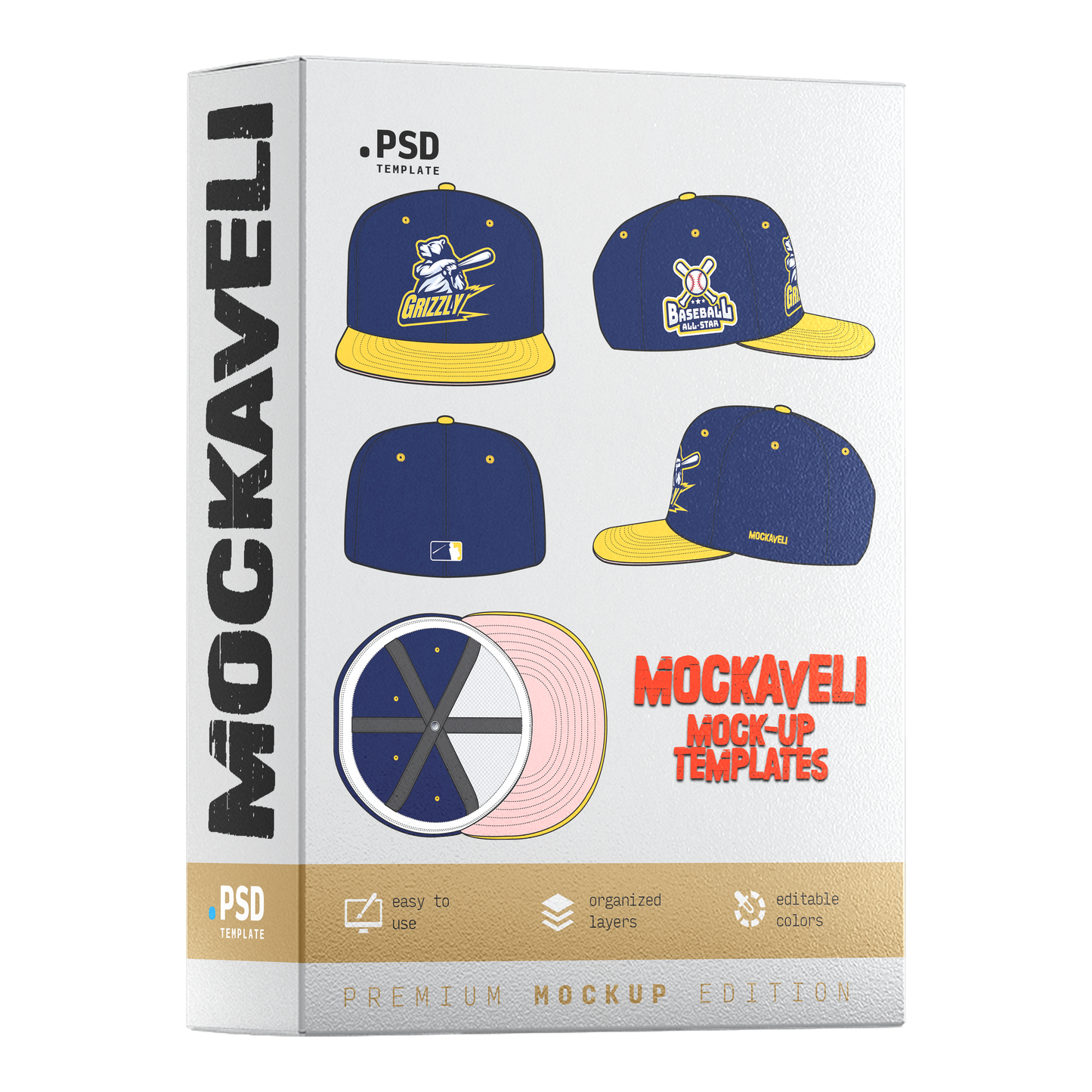FITTED HAT MOCK-UP TEMPLATE