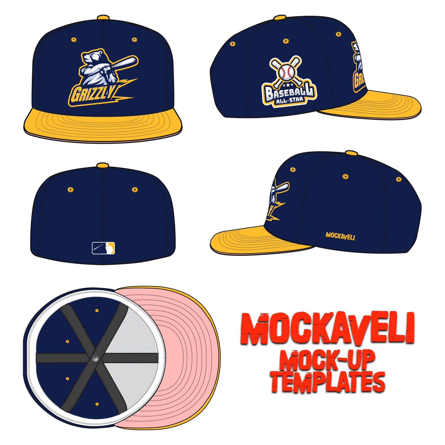 FITTED HAT MOCK-UP TEMPLATE